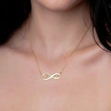 Personalized Couple Name Infinity Pendant Necklace for Women