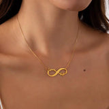 Personalized Couple Name Infinity Pendant Necklace for Women