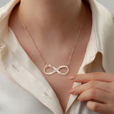 Personalized Couple Name Infinity Pendant Necklace for Women