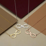 Personalized Couple Name Infinity Pendant Necklace for Women