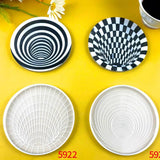 Geometric Spiral Coaster Resin Mold DIY Crafts