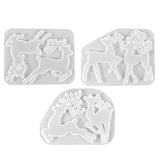 DIY Crystal Epoxy Resin Mold Christmas Elk Keychain Fawn Silicone Mold