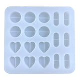 Heart Pill Mold Shaker Resin Mold Fillers Silicone for DIY Jewelry Making