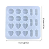 Heart Pill Mold Shaker Resin Mold Fillers Silicone for DIY Jewelry Making