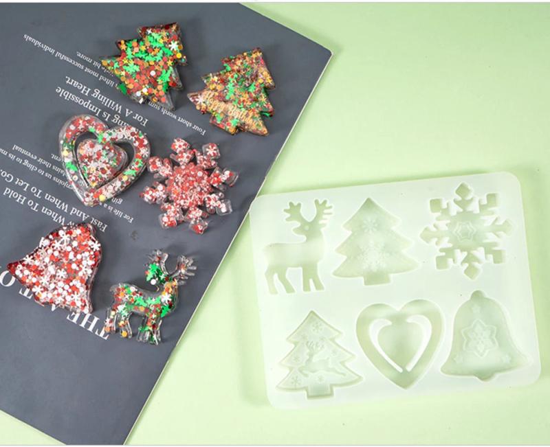 Christmas Resin Mold Snowflake Christmas Tree Silicone Molds