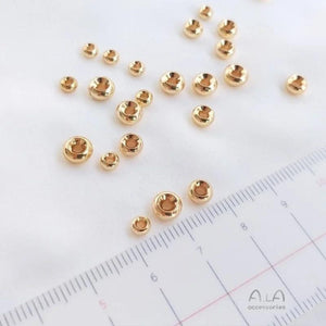 10PCS/Set Golden Balls Tire Beads Spacer Beads DIY Bracelet String Ornament