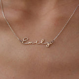 Personalized Cursive Name Necklace Stainless Steel Jewelry