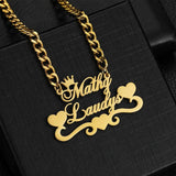 5mm Cuban Name Necklace Stainless Steel Personalized Silver Pendant Thick Chain