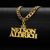 5mm Cuban Name Necklace Stainless Steel Personalized Silver Pendant Thick Chain