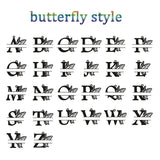 Butterfly Letters Necklace Women Girl Flower Chain Choker