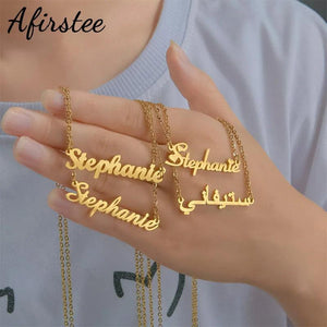 Personalized Stainless Steel Name Necklace For Women DIY Engrave Heart Necklace