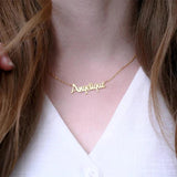 Personalized Stainless Steel Name Necklace For Women DIY Engrave Heart Necklace