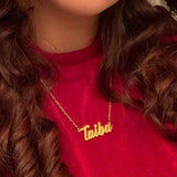 Personalized Stainless Steel Name Necklace For Women DIY Engrave Heart Necklace