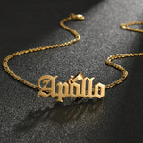 Acheerup Personalized Name Necklace Stainless Steel Thick Cuban Chain