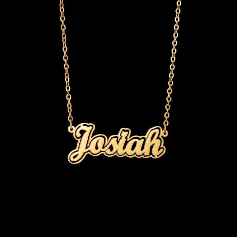Atoztide Personalized Stainless Steel Name Necklace with Line Choker