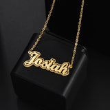 Atoztide Personalized Stainless Steel Name Necklace with Line Choker