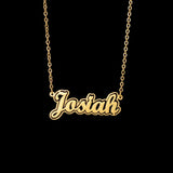 Atoztide Personalized Stainless Steel Name Necklace with Line Choker
