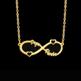 Atoztide Infinity Name Necklace Women Stainless Steel Pendant Chain