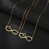 Atoztide Infinity Name Necklace Women Stainless Steel Pendant Chain