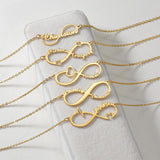 Atoztide Infinity Name Necklace Women Stainless Steel Pendant Chain