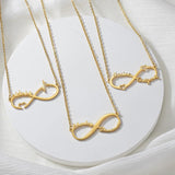 Atoztide Infinity Name Necklace Women Stainless Steel Pendant Chain