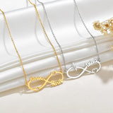 Atoztide Infinity Name Necklace Women Stainless Steel Pendant Chain