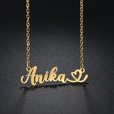 Personalized Heart Name Necklace with Butterfly Crown Choker Pendant