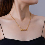 Personalized Heart Name Necklace with Butterfly Crown Choker Pendant