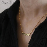 Customized Thai Name Necklace Silver Stainless Steel Pendant