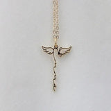 Angel Wings Name Necklace Personalized Stainless Steel Jewelry