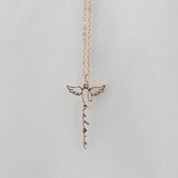 Angel Wings Name Necklace Personalized Stainless Steel Jewelry