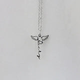 Angel Wings Name Necklace Personalized Stainless Steel Jewelry