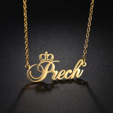 Personalized Crown Names Pendant Necklace for Women