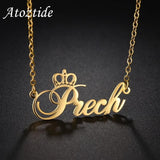 Personalized Crown Names Pendant Necklace for Women