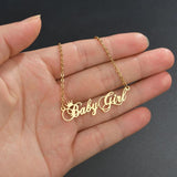 Personalized Crown Names Pendant Necklace for Women