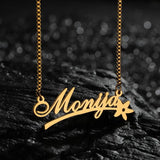 Personalized Name Necklace Stainless Steel Blade Box Chain Pendant Necklace