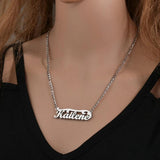 Atoztide Personalized Nameplate Necklace for Women