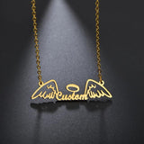 Lovely Wing Shape Necklace Personalized Jewelry Chain for Women