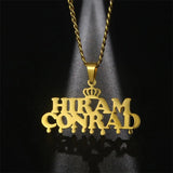 Personalized Name Necklace with Crown Glamour