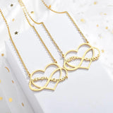 Atoztide Infinity Two Name Necklaces for Women