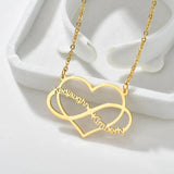 Atoztide Infinity Two Name Necklaces for Women