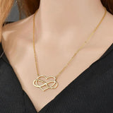 Atoztide Infinity Two Name Necklaces for Women