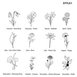 Personalized Birth Flower Name Necklaces Women Boho Jewelry Stainless Steel