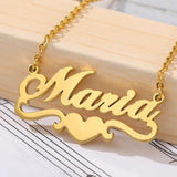 Personalized Heart Ribbon Necklaces For Women
