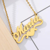 Personalized Heart Ribbon Necklaces For Women