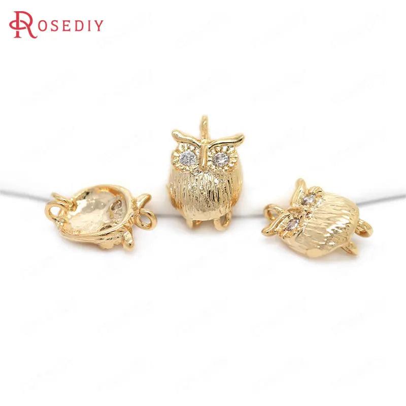 6PCS 7.5x12MM Owl Charms Pendants Jewelry Making Diy Findings