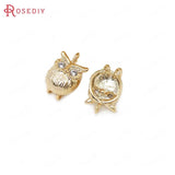 6PCS 7.5x12MM Owl Charms Pendants Jewelry Making Diy Findings