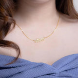 Personalized Hindi Name Necklace Stainless Steel Choker Gift