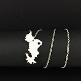 Mayotte Necklace Mayotte Jewelry Engrave Letters High Steel Drop YP4108
