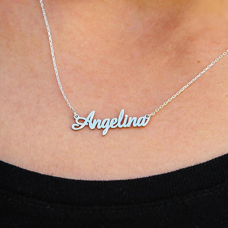 Custom Name Necklace Personalized Initials Charm Letter Necklaces Jewelry Gift